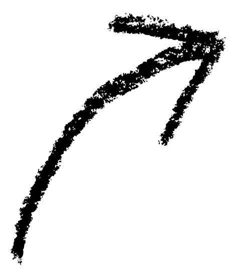 Gebogener Pfeil schwarz